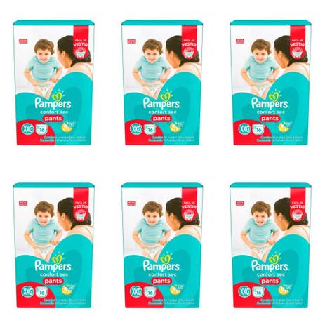 Pampers Comfort Sec Pants Fralda Infantil XXG C/16 (Kit C/06) Menor preço em Pampers Comfort Sec Pants Fralda Infantil XXG C/16 (Kit C/06)