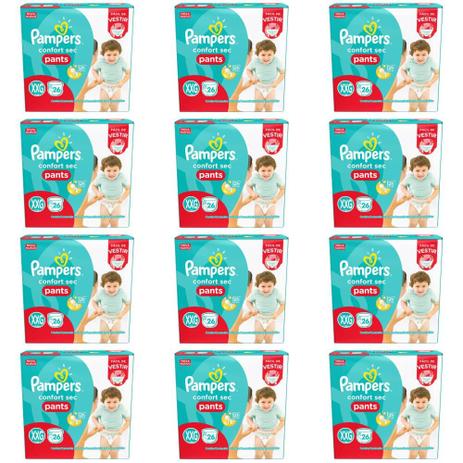 Pampers Comfort Sec Pants Fralda Infantil XXG C/26 (Kit C/12) Menor preço em Pampers Comfort Sec Pants Fralda Infantil XXG C/26 (Kit C/12)