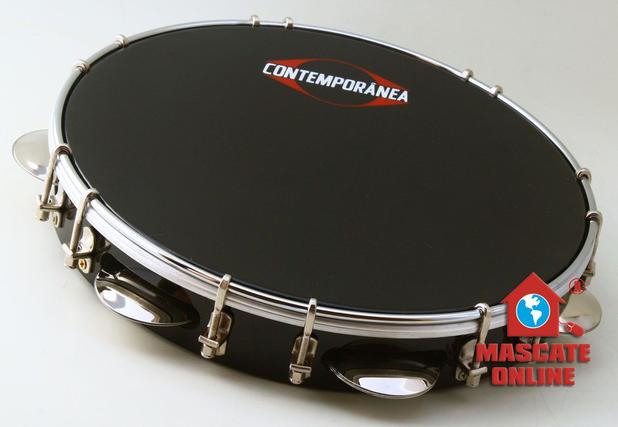 Pandeiro 10 pol madeira com fórmica Contemporânea 31PPC profissional pele preta Menor preço em Pandeiro 10 pol madeira com fórmica Contemporânea 31PPC profissional pele preta