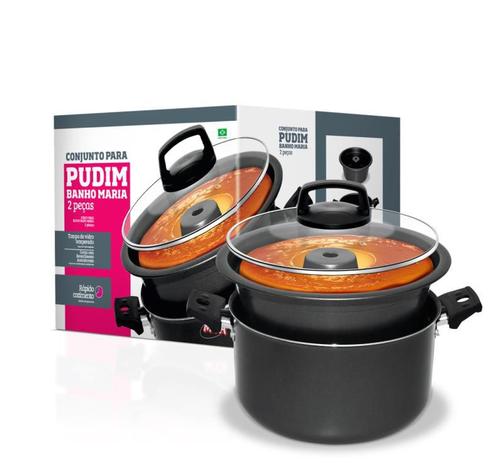 Panela Banho Maria Forma de Pudim Antiaderente Tampa de Vidro - Mta é boa?