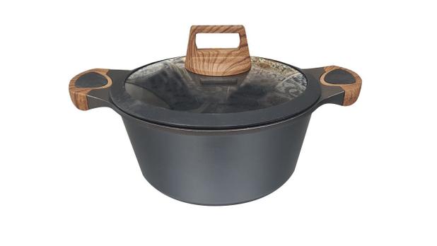 Panela Caçarola de alumínio fundido com revestimento cerâmica Preto 24 cm - Perfect cooking Menor preço em Panela Caçarola de alumínio fundido com revestimento cerâmica Preto 24 cm - Perfect cooking