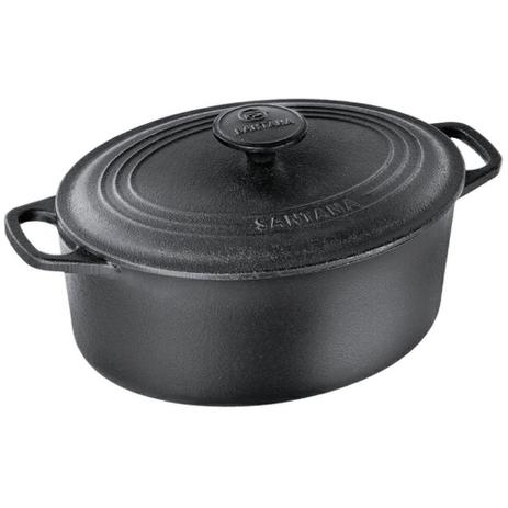 Panela Caçarola Oval 4 litros Ferro Fundido Com Tampa - Fundição Santana Menor preço em Panela Caçarola Oval 4 litros Ferro Fundido Com Tampa - Fundição Santana