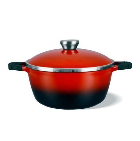 Panela Caçarola Vermelha Cerâmico Antiaderente Wok - Mta Menor preço em Panela Caçarola Vermelha Cerâmico Antiaderente Wok - Mta
