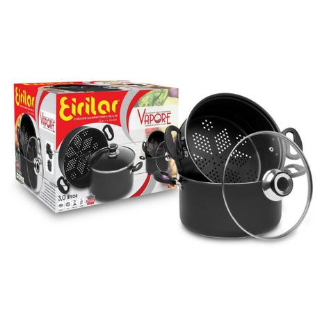 Panela Cozi Vapore Antiaderente 3 Litros Eirilar Coz Vapor Menor preço em Panela Cozi Vapore Antiaderente 3 Litros Eirilar Coz Vapor
