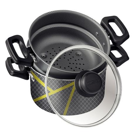 Panela Cozi-Vapore De Alumínio Tramontina Turim Power Up 16cm Cinza Menor preço em Panela Cozi-Vapore De Alumínio Tramontina Turim Power Up 16cm Cinza