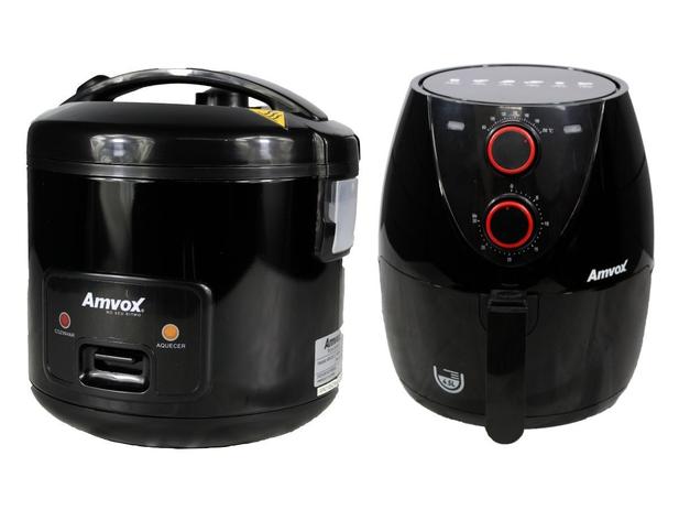 Panela De Arroz Elétrica APA 010 e Air Fryer Arf 1205 4,5 litros Voltagem 220v Amvox Menor preço em Panela De Arroz Elétrica APA 010 e Air Fryer Arf 1205 4,5 litros Voltagem 220v Amvox