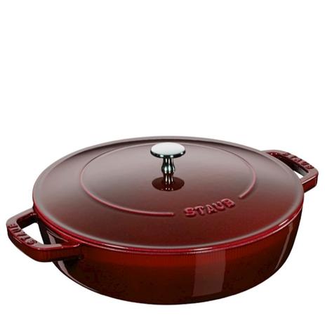 Panela de Ferro Staub Risoto Chistera Vermelho Granada 28CM - 29564 Menor preço em Panela de Ferro Staub Risoto Chistera Vermelho Granada 28CM - 29564