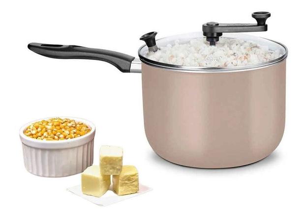 Panela De Pipoca Pipoqueira Antiaderente Teflon Profissional - MTA Menor preço em Panela De Pipoca Pipoqueira Antiaderente Teflon Profissional - MTA