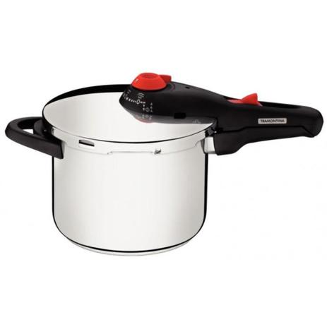 Panela de pressão aço inox 6 L 22 cm acompanha cozi-vapore - Tramontina Menor preço em Panela de pressão aço inox 6 L 22 cm acompanha cozi-vapore - Tramontina