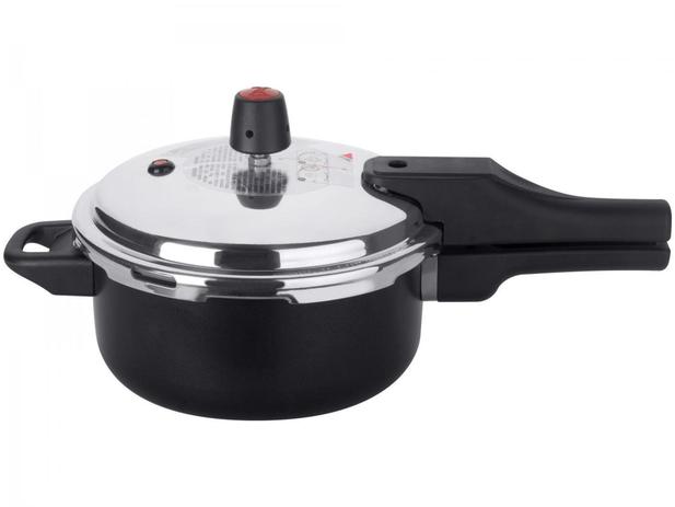 Panela de Pressão Multiflon Antiaderente Grafite - 3L Fechamento Externo Versátil Quartzo Menor preço em Panela de Pressão Multiflon Antiaderente Grafite - 3L Fechamento Externo Versátil Quartzo
