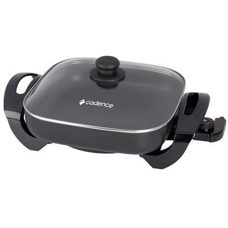 Panela Elétrica Cadence Multifuncional Quadrada Preta 127v Menor preço em Panela Elétrica Cadence Multifuncional Quadrada Preta 127v