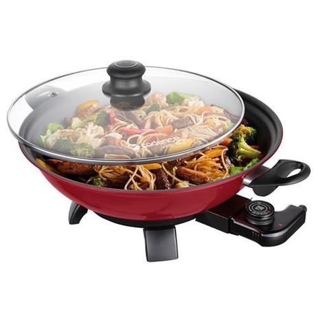 Panela Elétrica Cadence Wok Red - PAN501 220V Menor preço em Panela Elétrica Cadence Wok Red - PAN501 220V