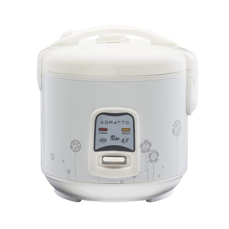 Panela Elétrica de Arroz Agratto Riso PA6X-02 Branco Cuba Antiaderente c/ Capacidade de 6 xícaras 400W 220V Menor preço em Panela Elétrica de Arroz Agratto Riso PA6X-02 Branco Cuba Antiaderente c/ Capacidade de 6 xícaras 400W 220V