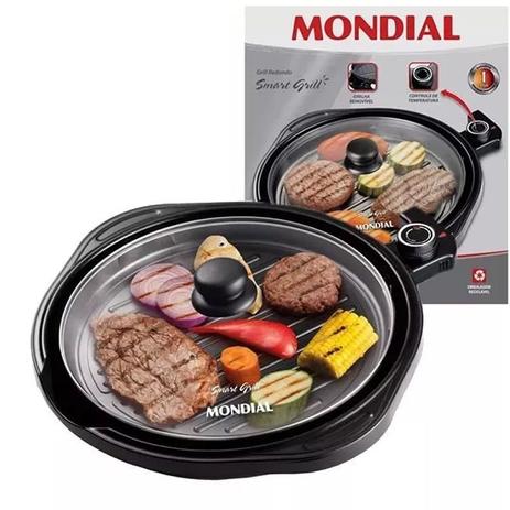 Panela Elétrica Grill Mondial Redondo Smart Grill G04 Antiaderente Menor preço em Panela Elétrica Grill Mondial Redondo Smart Grill G04 Antiaderente