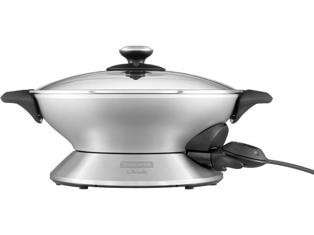 Panela Elétrica Tramontina By Breville Wok Chef - 1500W 6L Controle de Temperatura