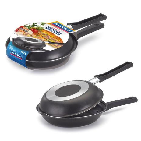 Panela Frigideira Dupla N18 Omeleteira Omelete Antiaderente - Nacional Menor preço em Panela Frigideira Dupla N18 Omeleteira Omelete Antiaderente - Nacional