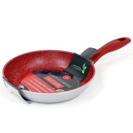 Panela Frigideira Saut Flavor Antiaderente Vermelha FÁCIL TEC - Faciltec Menor preço em Panela Frigideira Saut Flavor Antiaderente Vermelha FÁCIL TEC - Faciltec