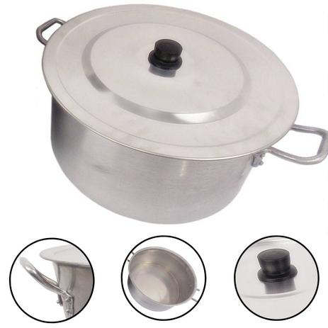 Panela Grande Caçarola Industrial Linha Hotel N30 10 Litros - Aluminio Extra Forte Menor preço em Panela Grande Caçarola Industrial Linha Hotel N30 10 Litros - Aluminio Extra Forte