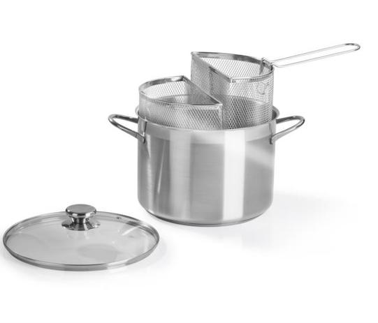 Panela Pasta Barazzoni Cozi Vapor Inox Duo 9,5L 3 Peças - 29251 Menor preço em Panela Pasta Barazzoni Cozi Vapor Inox Duo 9,5L 3 Peças - 29251