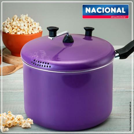 Panela Pipoqueira Antiaderente Roxo n 20 - Aluminio AMJ