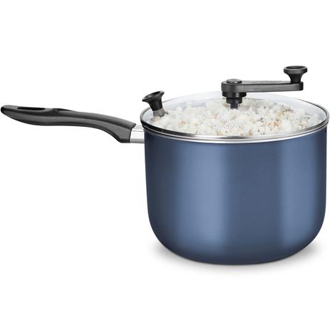 Panela Pipoqueira Supra com Tampa de Vidro 4,8 Litros MTA - Azul Menor preço em Panela Pipoqueira Supra com Tampa de Vidro 4,8 Litros MTA - Azul