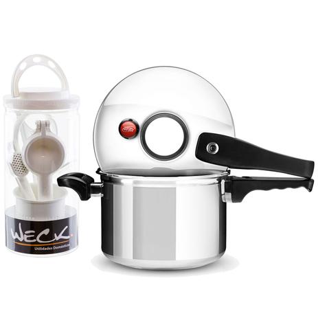 Panela Pressão 4,5l MTA E Kit Espremedores Branco Weck Menor preço em Panela Pressão 4,5l MTA E Kit Espremedores Branco Weck