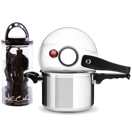Panela Pressão 4,5l MTA E Kit Espremedores Preto Weck Menor preço em Panela Pressão 4,5l MTA E Kit Espremedores Preto Weck