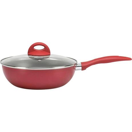 Panela Wok Antiaderente 2,3L Malagueta 24cm Brinox Cereja Menor preço em Panela Wok Antiaderente 2,3L Malagueta 24cm Brinox Cereja