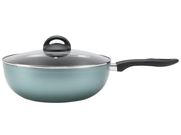 Panela Wok Brinox Antiaderente 4,1L 28cm com Tampa - Chilli 7013/175