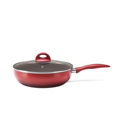 Panela Wok com Tampa Ceramic Life Smart Plus 28cm Vermelho Brinox Menor preço em Panela Wok com Tampa Ceramic Life Smart Plus 28cm Vermelho Brinox