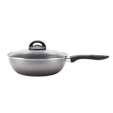 Panela Wok com Tampa Chilli Antiaderente 24cm Brinox Prata Menor preço em Panela Wok com Tampa Chilli Antiaderente 24cm Brinox Prata