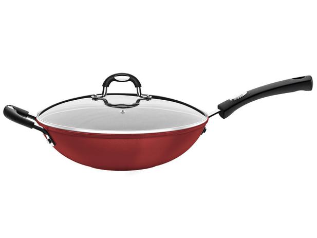 Panela Wok Tramontina Antiaderente 28cm com Tampa - Mônaco 20867/728