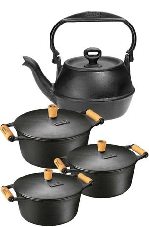 Panelas Caçarolas Ferro 3, 4, 6 L E Chaleira- Panela Mineira Menor preço em Panelas Caçarolas Ferro 3, 4, 6 L E Chaleira- Panela Mineira