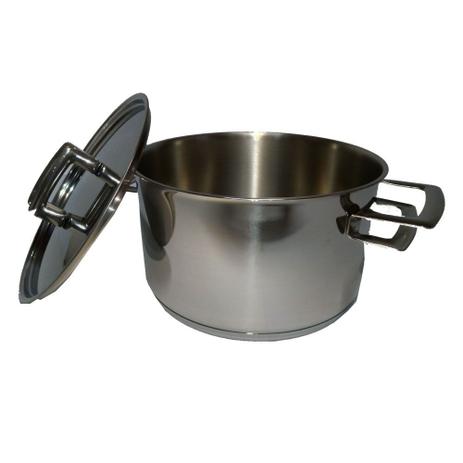 Panelas e Caçarolas Brava em Aço Inox Fundo Triplo com Tampa Plana e Alças-Tramontina Menor preço em Panelas e Caçarolas Brava em Aço Inox Fundo Triplo com Tampa Plana e Alças-Tramontina