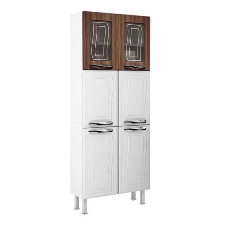 Paneleiro Colormaq Ipanema Master 6 Portas em Aço e Vidro Branco e Carvalho Menor preço em Paneleiro Colormaq Ipanema Master 6 Portas em Aço e Vidro Branco e Carvalho