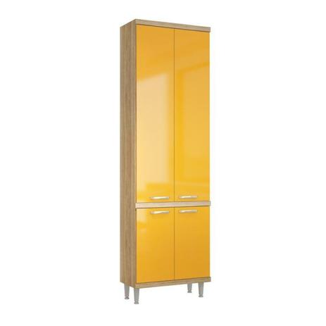 Paneleiro Duplo 04 Portas Sicilia Argila Amarelo Multimoveis 70 CM - Multimóveis Menor preço em Paneleiro Duplo 04 Portas Sicilia Argila Amarelo Multimoveis 70 CM - Multimóveis