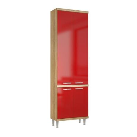 Paneleiro Duplo 04 Portas Sicilia Argila Vermelho Multimoveis 70 CM - Multimóveis Menor preço em Paneleiro Duplo 04 Portas Sicilia Argila Vermelho Multimoveis 70 CM - Multimóveis