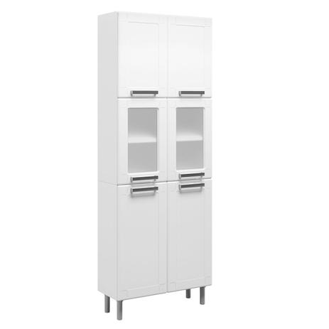 Paneleiro Duplo Bertolini Múltipla 6 Portas Branco Com Vidro Menor preço em Paneleiro Duplo Bertolini Múltipla 6 Portas Branco Com Vidro