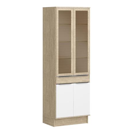 Paneleiro Duplo Com Rodapé Decibal Slim Cs606r Acácia/Nature/Branco - Decibal móveis Menor preço em Paneleiro Duplo Com Rodapé Decibal Slim Cs606r Acácia/Nature/Branco - Decibal móveis