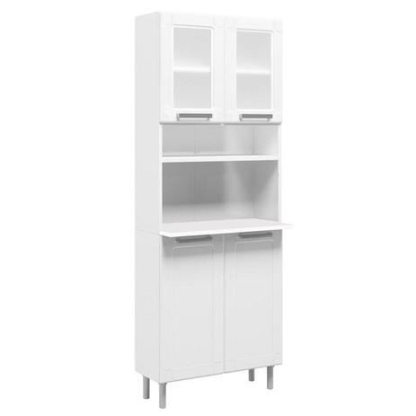 Paneleiro Duplo Múltipla Aço Vidro 4 Portas Branco - Bertolini Menor preço em Paneleiro Duplo Múltipla Aço Vidro 4 Portas Branco - Bertolini