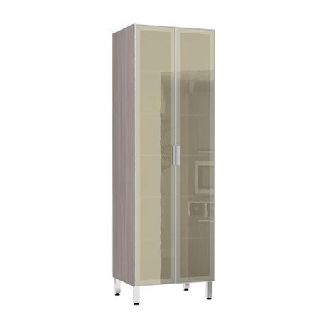 Paneleiro Luciane 70cm Duplo 2 Portas com Vidro Reflecta Bronze Siena Menor preço em Paneleiro Luciane 70cm Duplo 2 Portas com Vidro Reflecta Bronze Siena