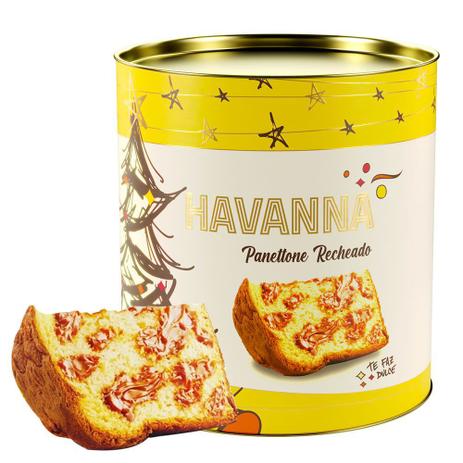 Panettone Havanna Lata 700g Doce de Leite Menor preço em Panettone Havanna Lata 700g Doce de Leite