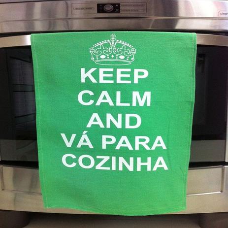 Pano de Prato Keep Calm e Vá Para Cozinha II - Ateliêr laço rosa Menor preço em Pano de Prato Keep Calm e Vá Para Cozinha II - Ateliêr laço rosa