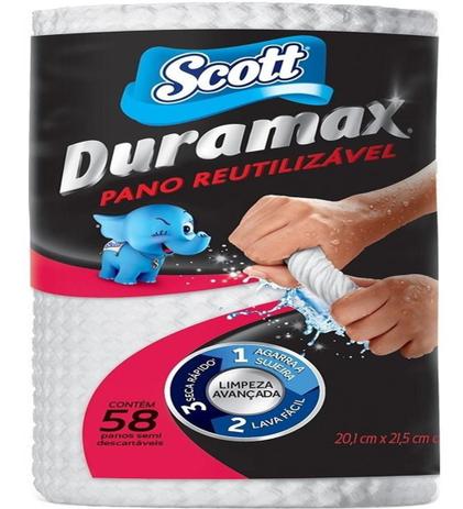 Pano Em Rolo Scott Duramax Reutilizavel Branco C/58 Panos Menor preço em Pano Em Rolo Scott Duramax Reutilizavel Branco C/58 Panos