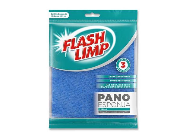 Pano Esponja Multiuso Ultra Absorvente Flash Limp FLP6149 - FlashLimp Menor preço em Pano Esponja Multiuso Ultra Absorvente Flash Limp FLP6149 - FlashLimp