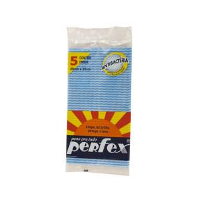 Pano multiuso c/5 azul - perfex Menor preço em Pano multiuso c/5 azul - perfex