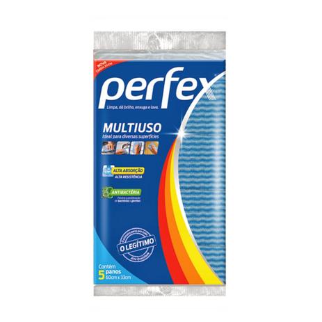 Pano Multiuso Perfex Azul 60x33cm 5un Ypê Menor preço em Pano Multiuso Perfex Azul 60x33cm 5un Ypê