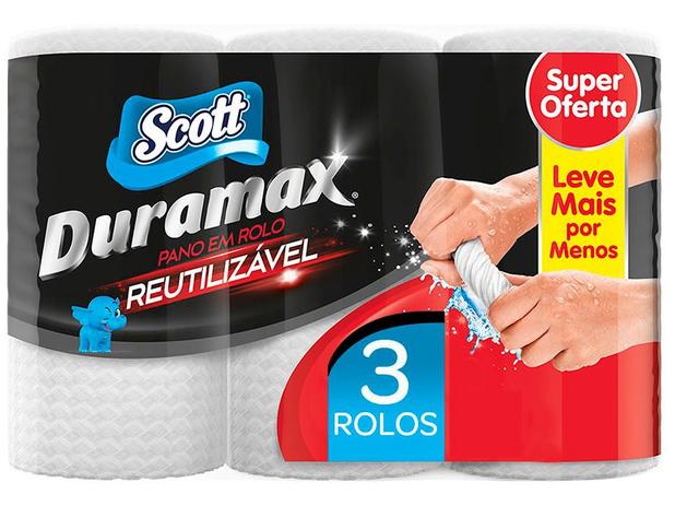 Pano Multiuso Scott Duramax Premium - 174 Unidades 3 Unidades Menor preço em Pano Multiuso Scott Duramax Premium - 174 Unidades 3 Unidades