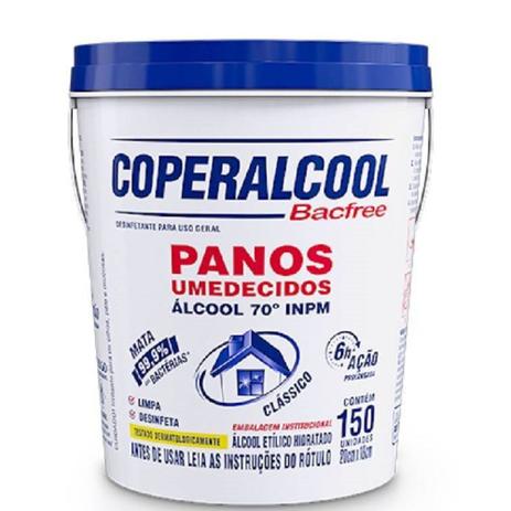 Panos de Limpeza Umedecidos Com Álcool 70INPM Bacfree Clássico 20cmx16cm 150 UN Coperalcool é boa?