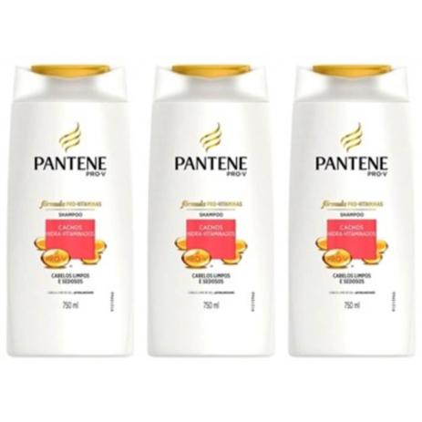 Pantene Cachos Hidratados Shampoo 750ml (Kit C/03) Menor preço em Pantene Cachos Hidratados Shampoo 750ml (Kit C/03)